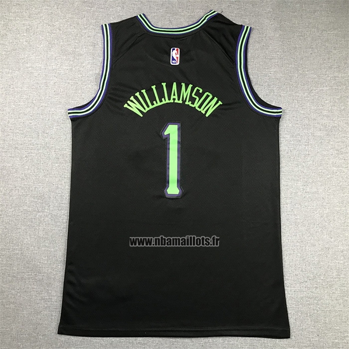 Maillot New Orleans Pelicans Zion Williamson NO 1 Ville 2023-24 Noir